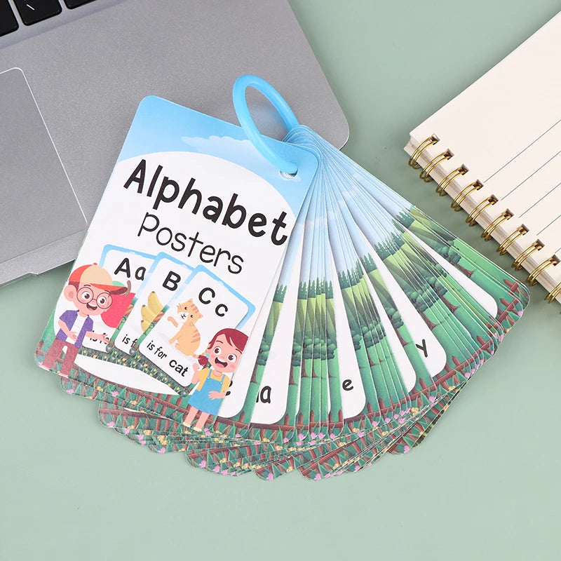 English Alphabet Spelling Educational Toys Waterproof Children's Early Education Learning Cognitive Cards