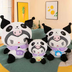 35cm Cute Panda Kuromi Doll Pillow Cute Melody Jade Gui Dog Large Dolls Cartoon Cinnamoroll Room Decoration Plush Toys