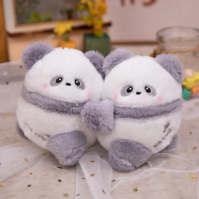 Creative Plush Magnetic One Pair Couple Pig Rabbit Dog Keychains Cute Animal Plushies Toy Kawaii Girls for Woman Bag Pendants